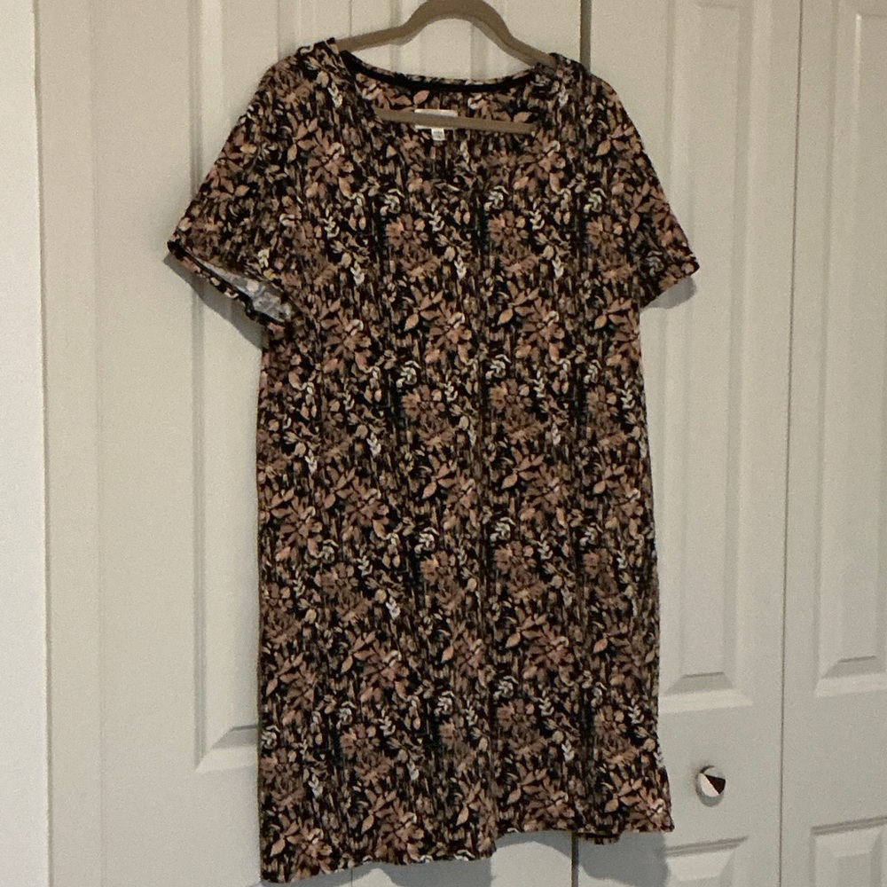 Stan Herman Watercolor Dreams Cotton lounge dress XL